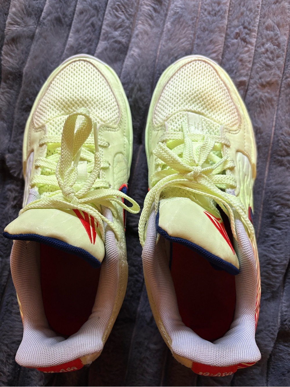 Nike Kids Neon Yellow Basketball Sneakers